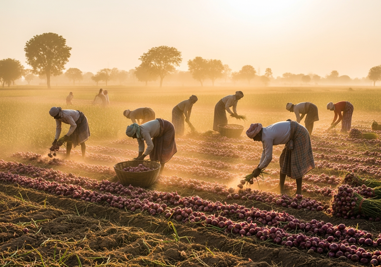 Fresh harvest at Deepmangal Farms
